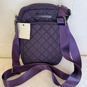 NWT CEE KLEIN Quilted Plum Crossbody Bag